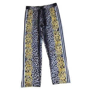 Jeremy Scott Leopard Print Pants with Black Details